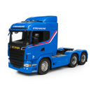 Miniatura Realista de Controle Remoto Caminhão Scania S540 6X4 + Carreta de Brinde (QUEIMA DE ESTOQUE) - BRANCO