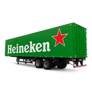 Miniatura Realista de Controle Remoto Caminhão Scania S540 6X4 + Carreta de Brinde (QUEIMA DE ESTOQUE) - PRETO