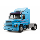 Miniatura Realista de Controle Remoto Caminhão Scania S540 6X4 + Carreta de Brinde (QUEIMA DE ESTOQUE) - BRANCO