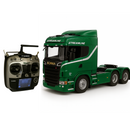 Miniatura Realista de Controle Remoto Caminhão Scania S540 6X4 + Carreta de Brinde (QUEIMA DE ESTOQUE) - VERMELHO
